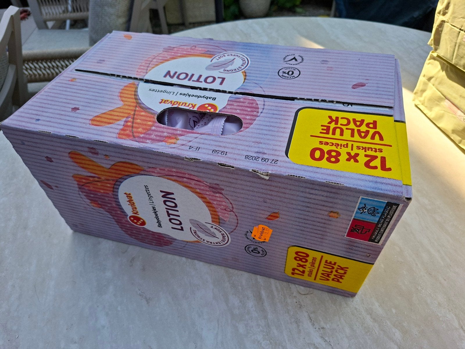 Kruidvat Babydoekjes Lotion - 12x80 stuks Voordeelpak, Ophalen