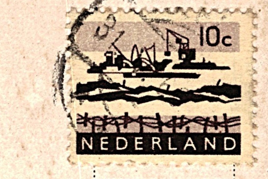 806370 Volendam Haven 1963 Gelopen met zegel, Ophalen of Verzenden, 1960 tot 1980, Gelopen, Noord-Holland
