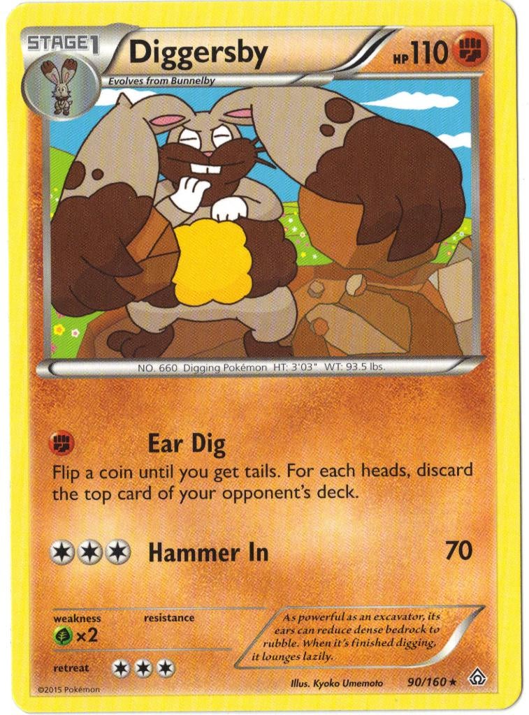 Primal Clash,  Diggersby [rare] 90/160, Verzenden, Nieuw, Losse kaart