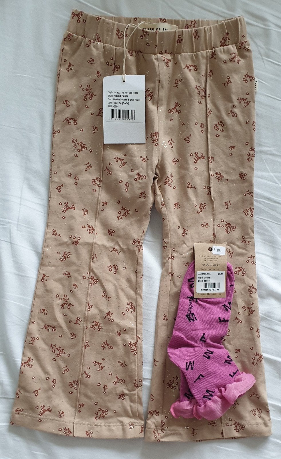 Nieuwe Maed for Mini flared broek met bloemenprint, Verzenden, Nieuw, Maed for Mini, Meisje