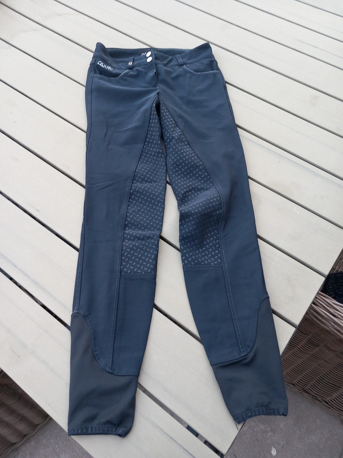 Quur paardrijbroek 34 blauw, Dieren en Toebehoren, Paardrijkleding, Ophalen of Verzenden, Onderkleding