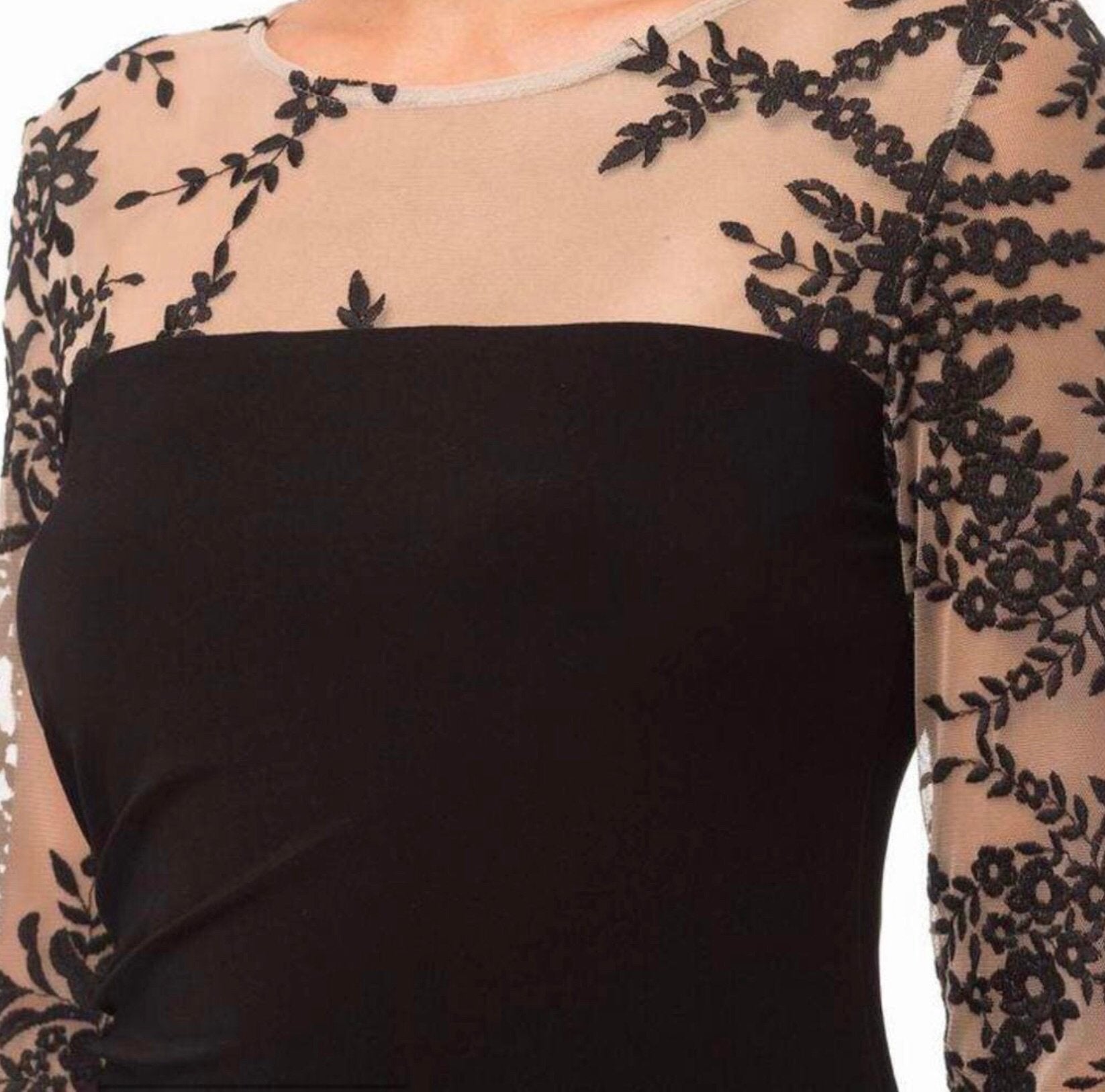 Ribkoff luxe jurk zwart met geborduurde overlaag maat 38, Kleding | Dames, Jurken, Maat 38/40 (M), Verzenden, Zwart, Nieuw