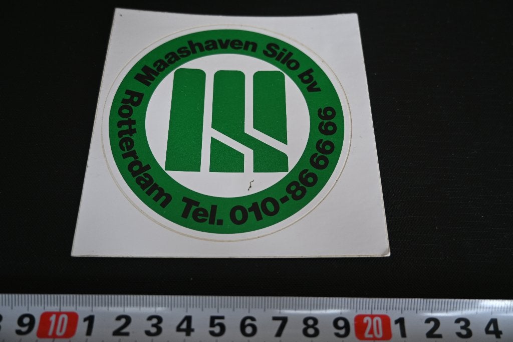 sticker Rotterdam Maashaven Silo BV 010-866666, Ophalen, Zo goed als nieuw