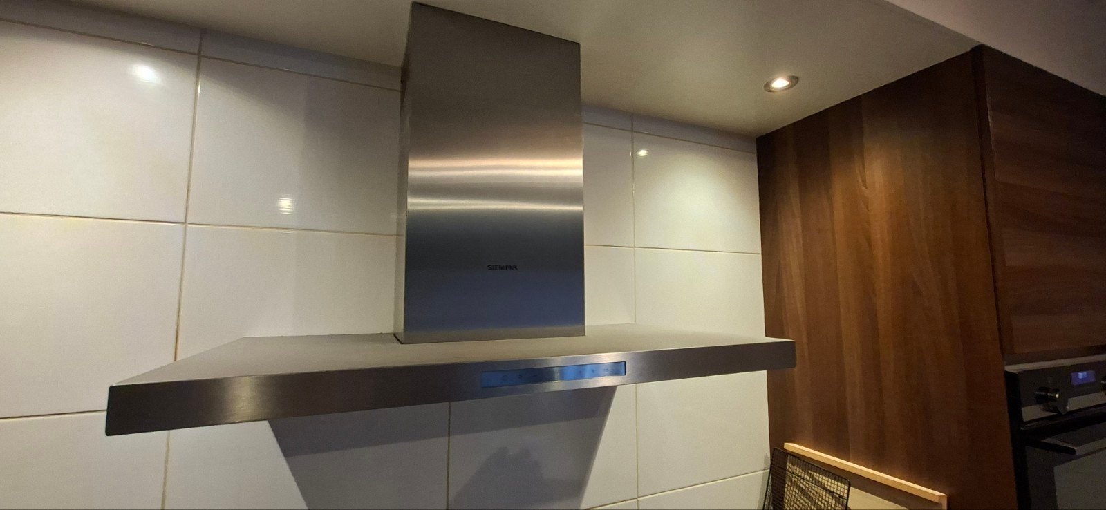 Siemens LC97BCP50 iQ500 Wandschouw Afzuigkap 90cm RVS, Witgoed en Apparatuur, Afzuigkappen, Gebruikt, Wandschouwkap, Motor, Ophalen of Verzenden