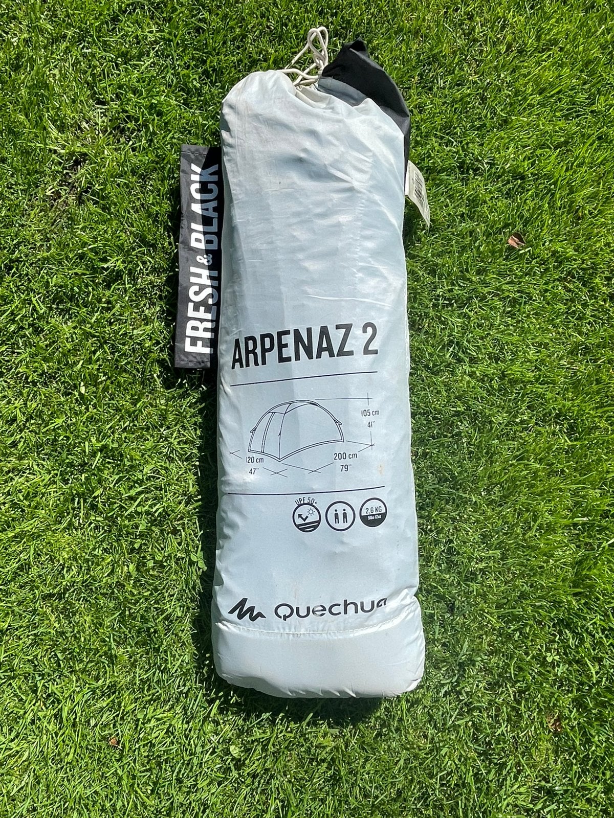 Quechua Arpenaz 2 pers. tentje fresh&black, Ophalen, Gebruikt, Tot en met 2