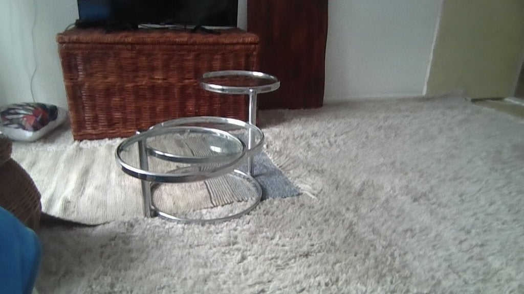Salontafel Glas / Chroom  Rond / 20 euro, Ophalen, 50 – 75, Gebruikt, 50 tot 100 cm