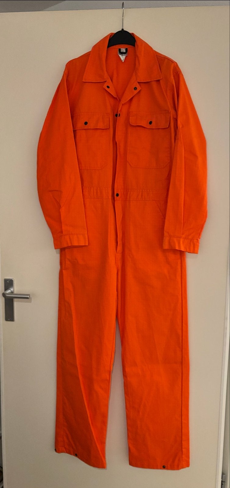 Oranje overall maat 52 - 75% katoen, 25% polyester, Tuin en Terras, Ophalen of Verzenden, Zo goed als nieuw, Overall