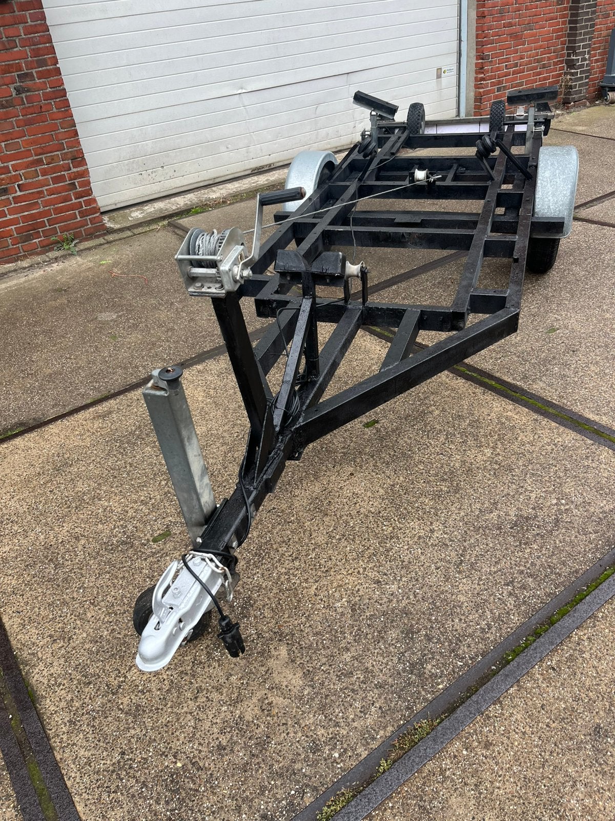 Goede Robuste boottrailer geschikt voor max 4,5mtr boot, Watersport en Boten, Ophalen, Minder dan 1500 kg, Gebruikt, Minder dan 6 meter