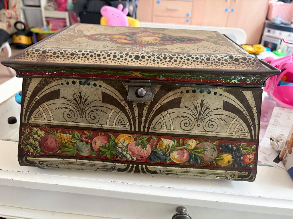 Antiek jugendstil blik, Verzamelen, Blikken, Ophalen of Verzenden, Gebruikt, Overige, Overige merken