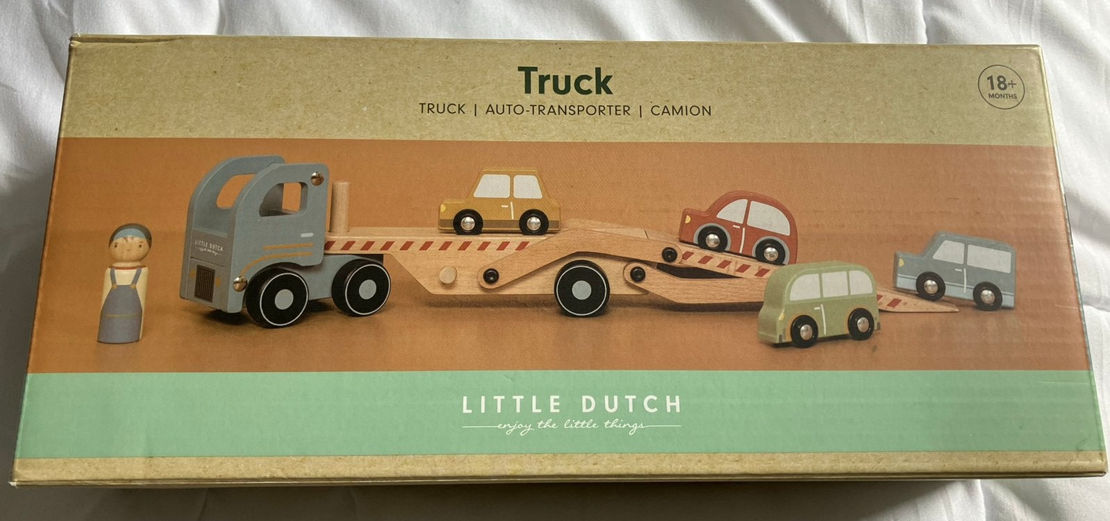 Little Dutch Houten Auto Transporter Truck, Ophalen of Verzenden, Nieuw, Rij- of Hobbelspeelgoed