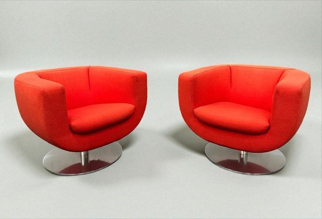 B&B Italia Tulip Fauteuils – Set van 2 Designklassiekers, Huis en Inrichting, Fauteuils, Ophalen, Overige materialen, 75 tot 100 cm