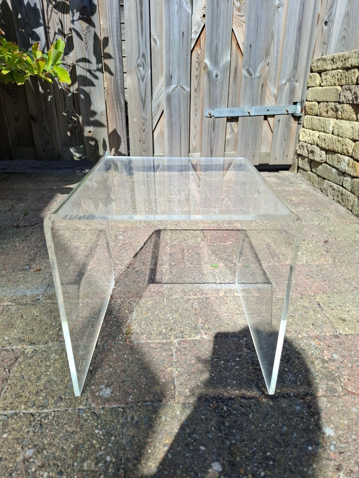 plexiglas tafeltje, Ophalen, Minder dan 55 cm, Rechthoekig, Glas