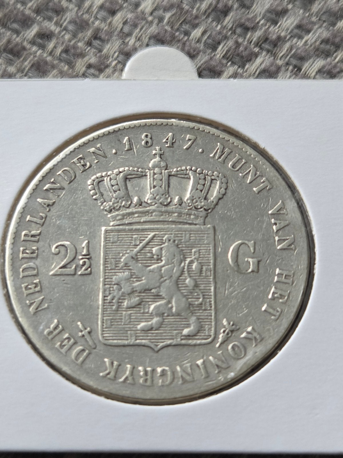 Rijksdaalder 1847, Postzegels en Munten, Ophalen of Verzenden, Koning Willem II, 2½ gulden