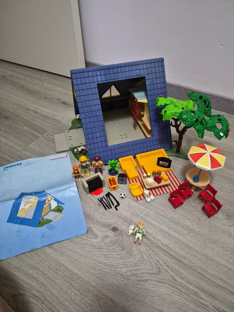 Playmobil 3230 Vakantiehuis(Met Boekje & Extra's!), Gebruikt, Gebouw, Complete set, Ophalen of Verzenden