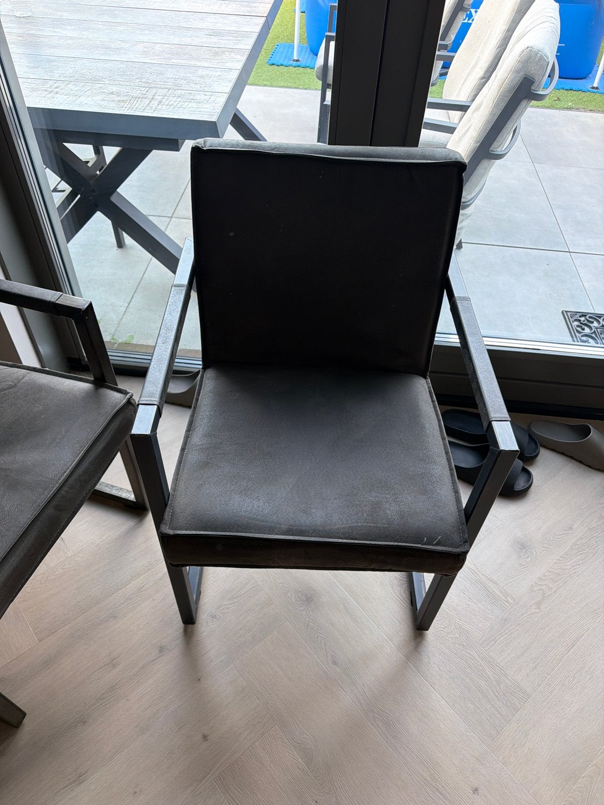 Nette de Bommel eetkamerstoel, Huis en Inrichting, Stoelen, Gebruikt, Ophalen of Verzenden, Metaal, Eén