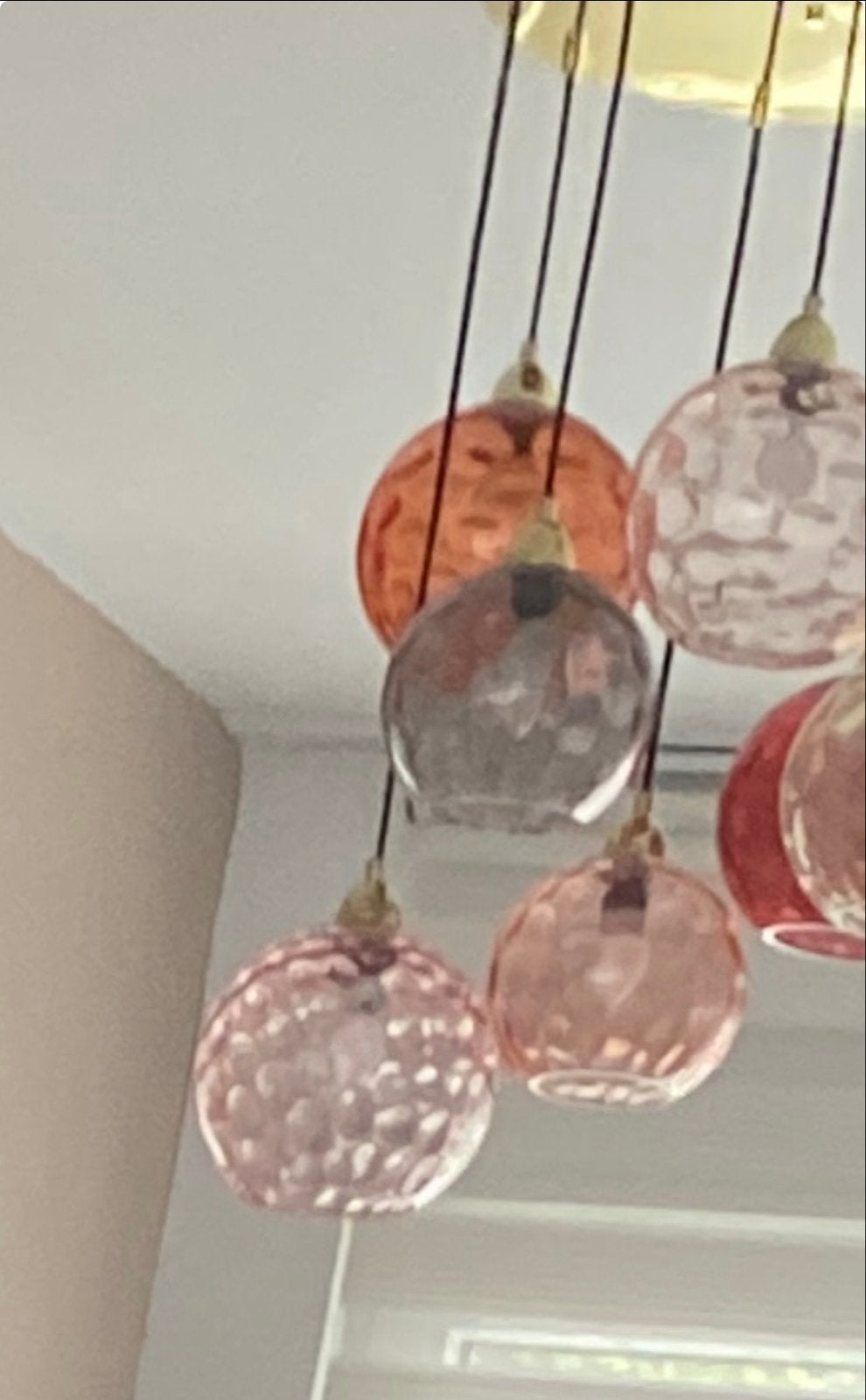 Illaria lamp met 7 glazen bollen - Made, Ophalen, Gebruikt, Glas