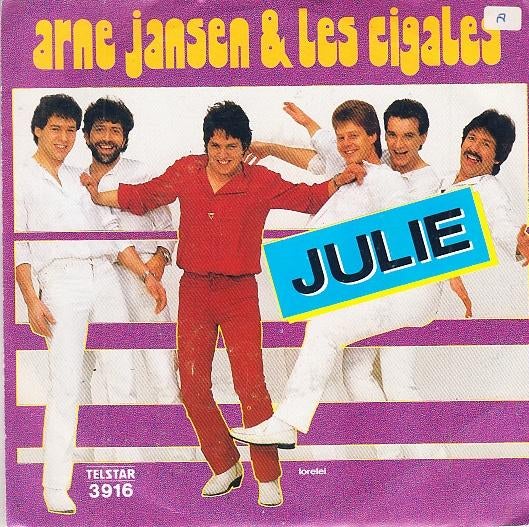 arne jansen & les cigales - julie ( piraat/1983), Fotohoes, Ophalen of Verzenden, Gebruikt, Nederlandstalig