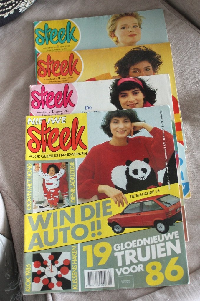 handwerken met steek compleete tijdschriften ja-april 1986, Ophalen of Verzenden, Gebruikt, Breien of Haken, Patroon of Boek