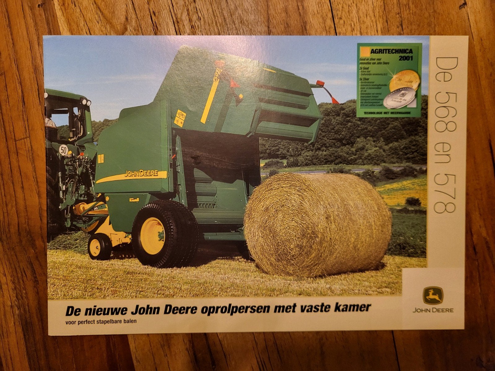 tractor folder John Deere 568 en 578 11 pagina's, Boeken, Ophalen of Verzenden