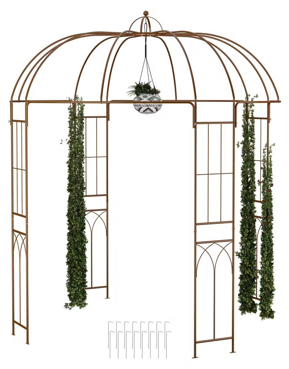 Rozenboog Tuinprieel Metaal Wit - 211x211x269 cm, Tuin en Terras, Ophalen, Nieuw