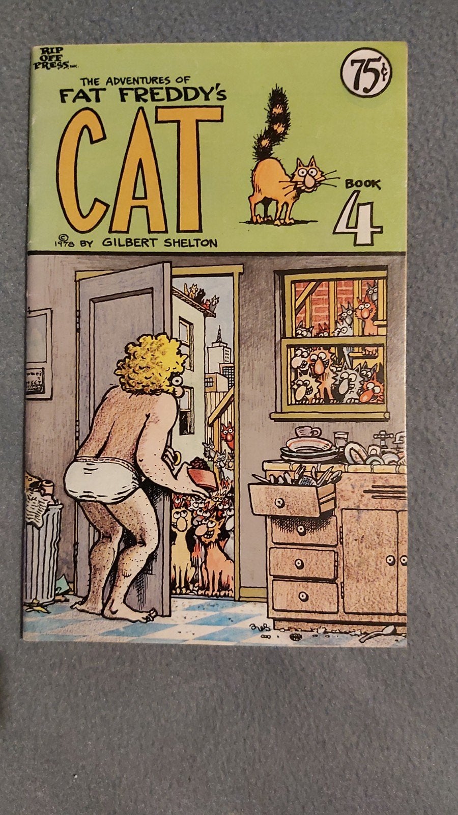 Fat Freddy's Cat Book 4 - 1e druk USA 1978, Eén stripboek, Ophalen of Verzenden, Gelezen, Gilbert Shelton