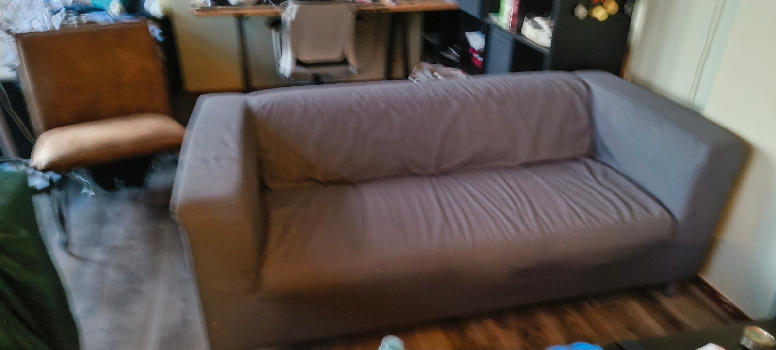 IKEA KLIPPAN 2-zitsbank grijs, Ophalen, Gebruikt, Driepersoons, 75 tot 100 cm