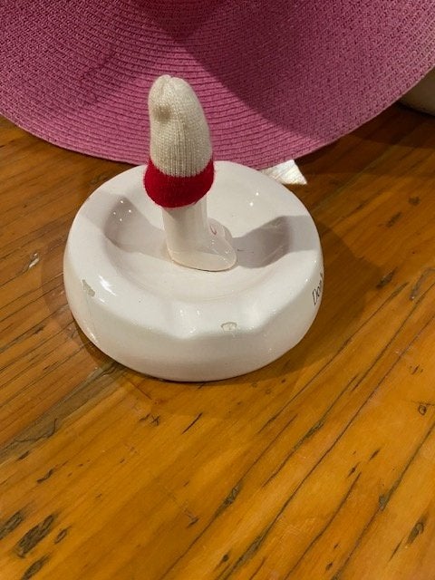 Vintage humoristische ceramische asbak don't smoke make love, Ophalen of Verzenden, Gebruikt, Asbak