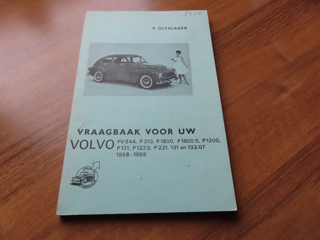 Vraagbaak Volvo PV 544, P 210, P1800, P1200, 121, 122S 58-69, Ophalen of Verzenden