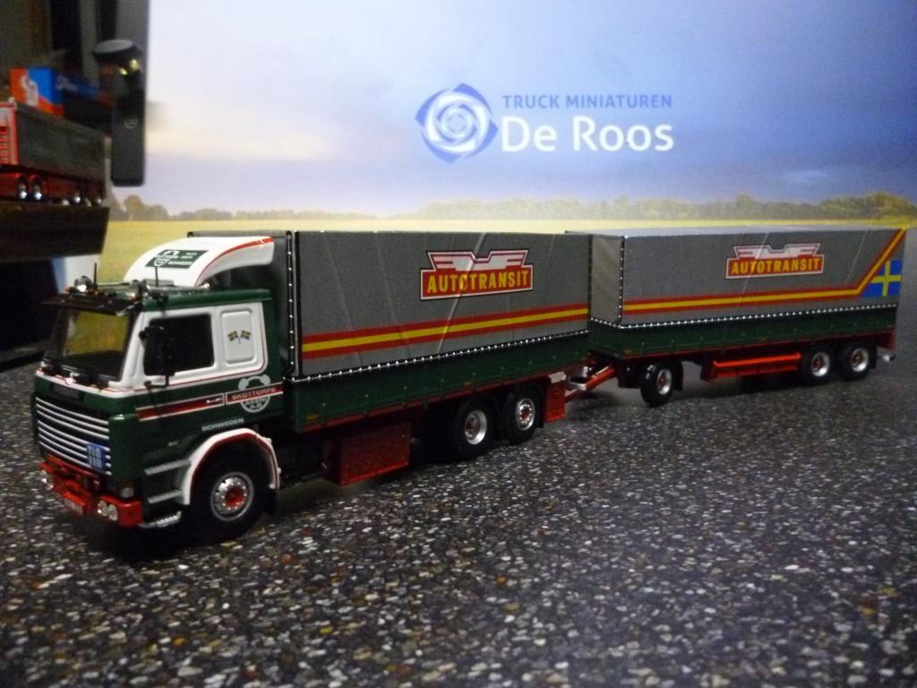 Tekno Scanuia 142 combi Skottorps Akeri met certificaat, Hobby en Vrije tijd, Modelauto's | 1:50, Nieuw, Bus of Vrachtwagen, Tekno