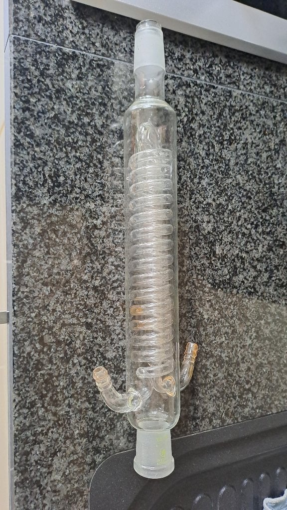 Laboratorium glas spiraal intensiefkoeler, Ophalen, Gebruikt
