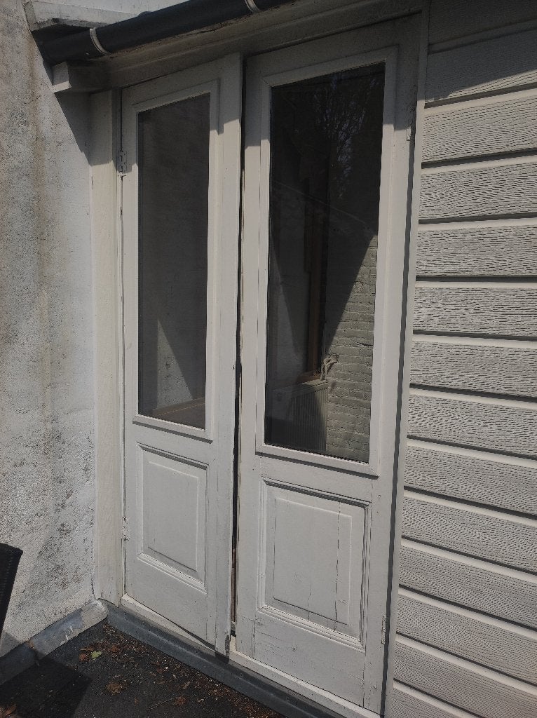 Oude (buiten) deur, Gebruikt, Buitendeur, 200 tot 215 cm, Glas
