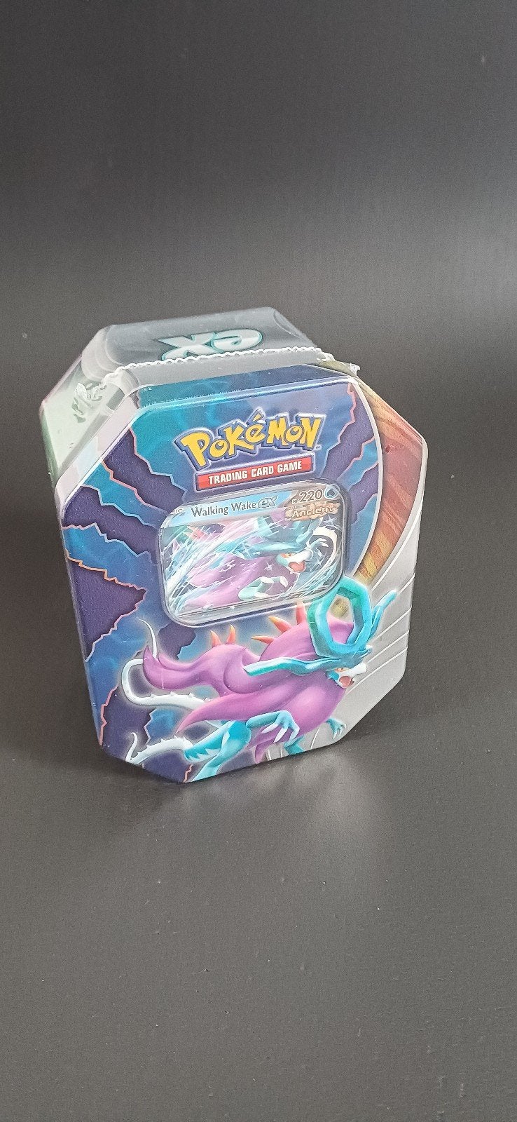 Pokémon Walking Wake ex tin, Ophalen of Verzenden, Nieuw, Overige typen, Foil