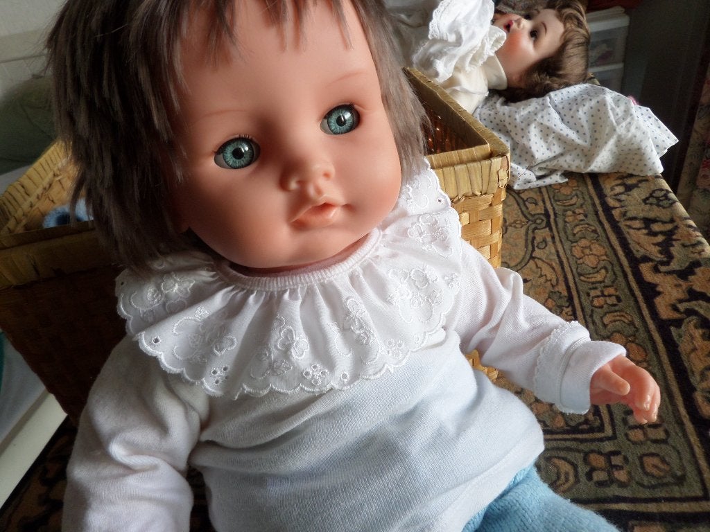 oude pop 57 cm Italy G.A.DEA, Verzamelen, Poppen, Ophalen of Verzenden, Zo goed als nieuw, Babypop