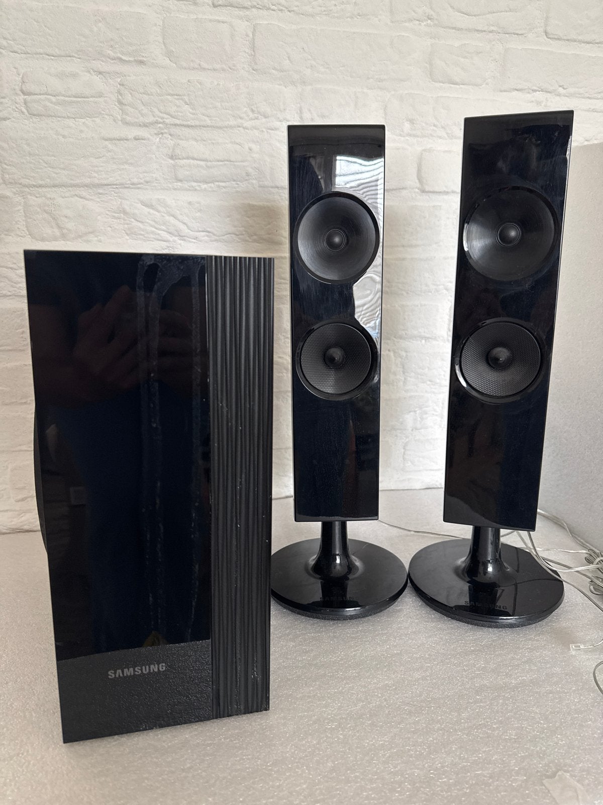 Samsung 2.1 speakers met Subwoofer, Audio, Tv en Foto, Home Cinema-sets, Overige merken, Gebruikt, 2.1-systeem, 70 watt of meer