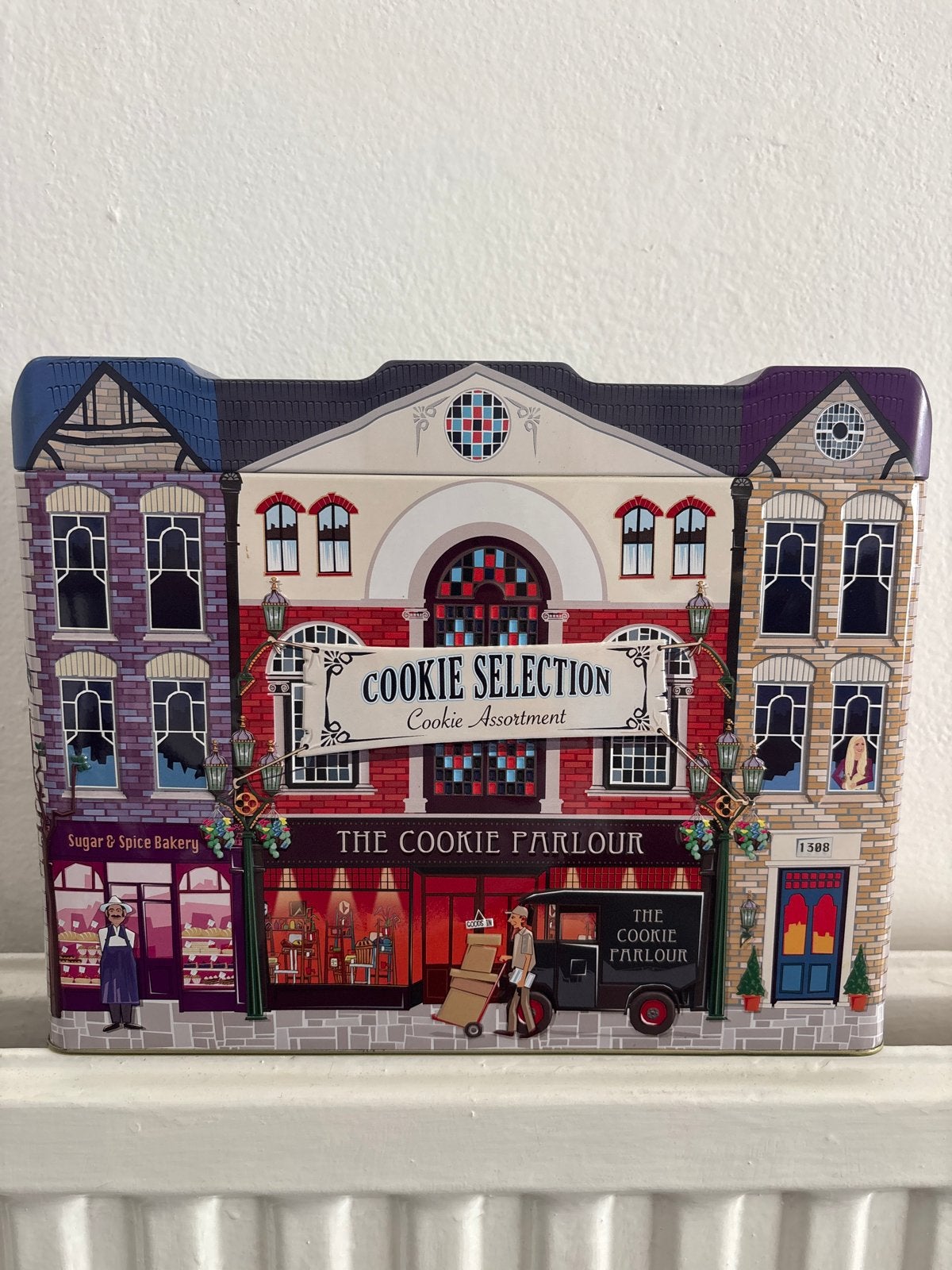 Grote Koektrommel 'The Cookie Parlour' - Zo goed als nieuw, Verzamelen, Ophalen of Verzenden, Zo goed als nieuw, Koek(jes), Overige merken