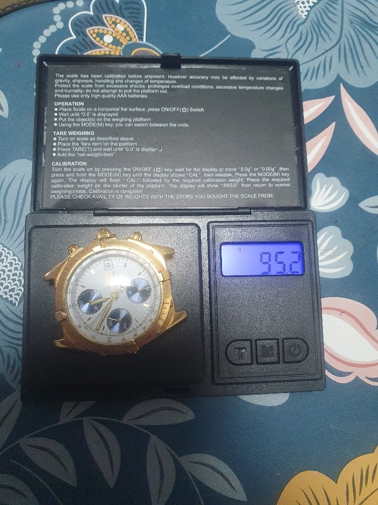 Breitling jaren 90 vitage 18 kr goud 750 in goede staat, Leer, Breitling, Polshorloge, Ophalen of Verzenden