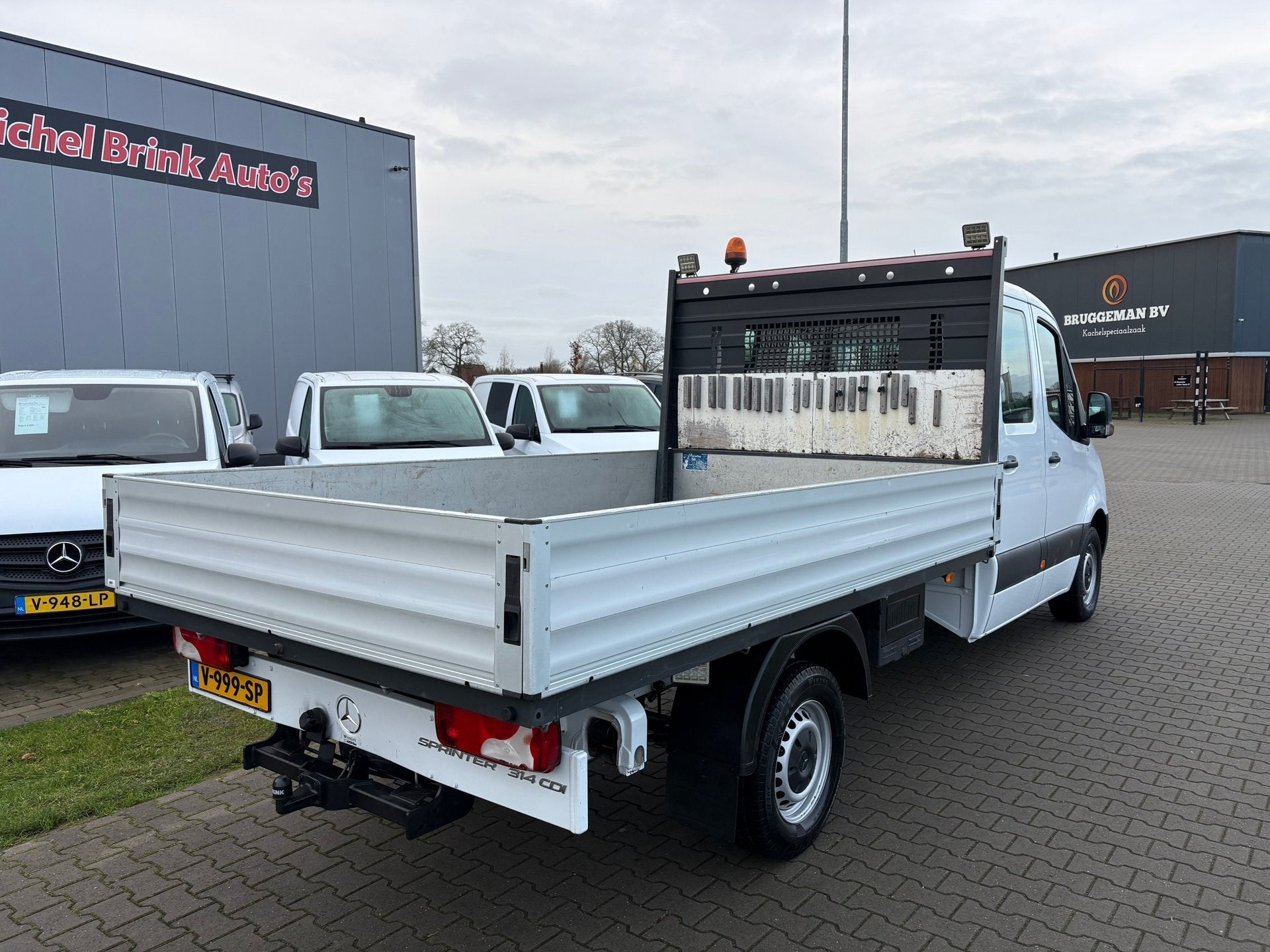 Mercedes-Benz Sprinter 314 CDI 432 Pick up Dubbele Cabine, Auto's, Bestelauto's, Wit, Bedrijf, Diesel, 6 stoelen