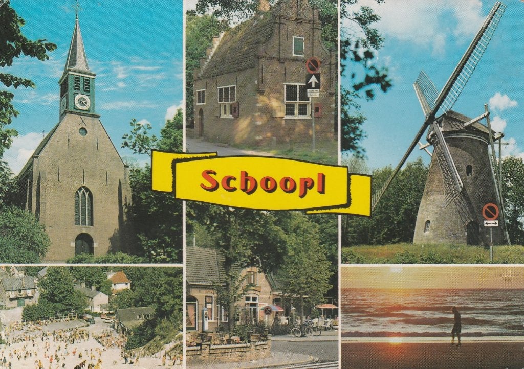 SCHOORL Kerk Klimduin Molen Avond, Verzenden, 1980 tot heden, Gelopen, Noord-Holland