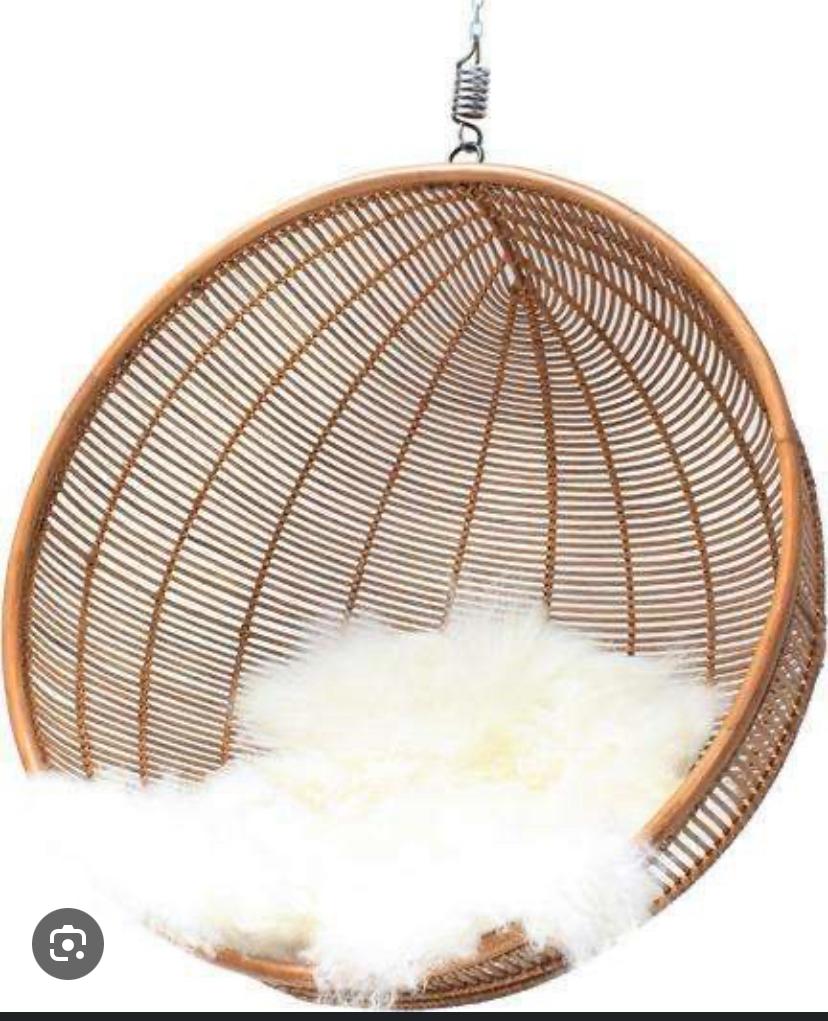 HK LIVING HANG EI / HANGSTOEL, Huis en Inrichting, Stoelen, Zo goed als nieuw, Eén, Bruin, Ophalen of Verzenden
