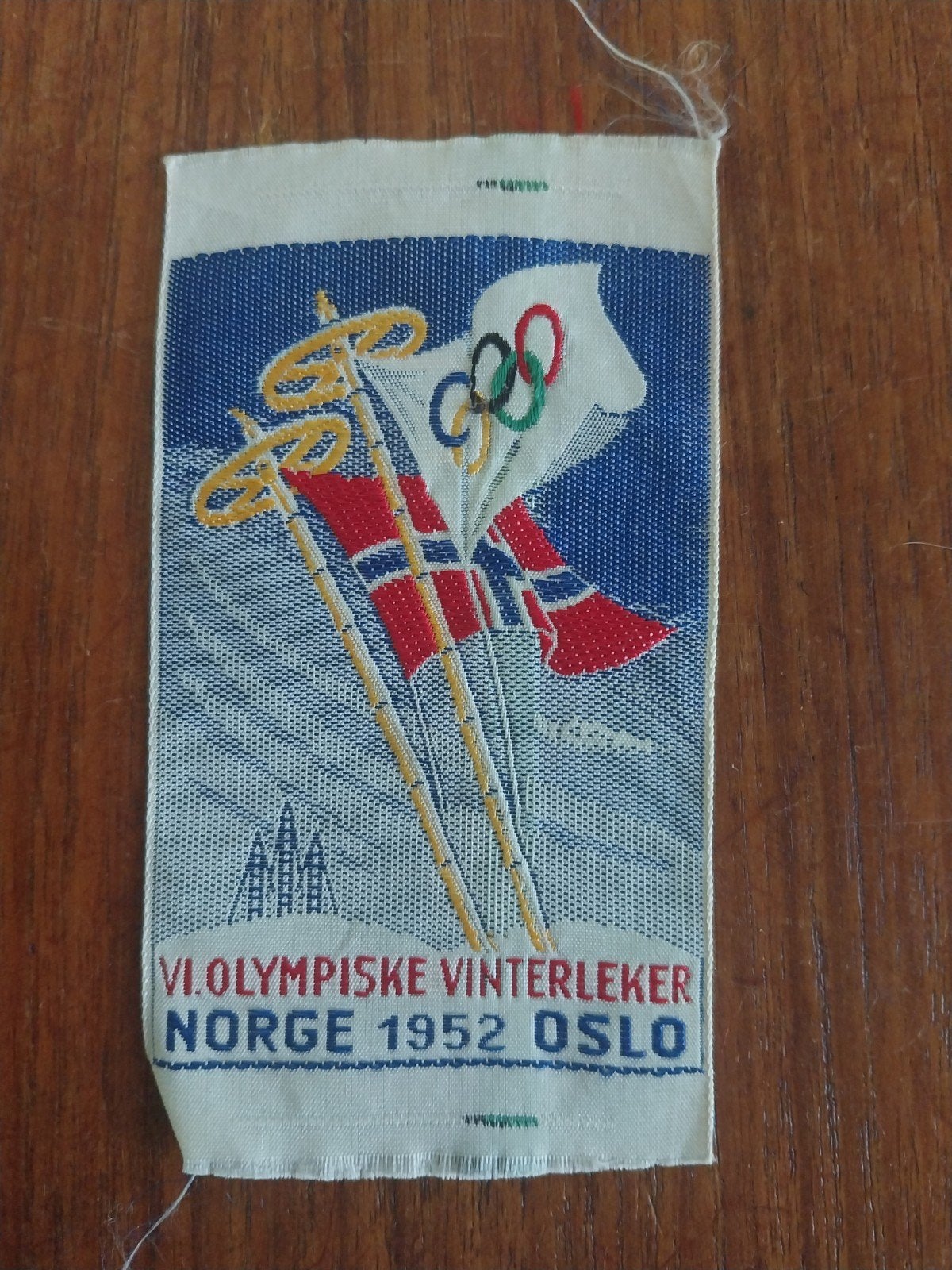 Embleem Olympische Winterspelen Noorwegen van Tante Brocante, Antiek en Kunst, Curiosa en Brocante, Ophalen of Verzenden