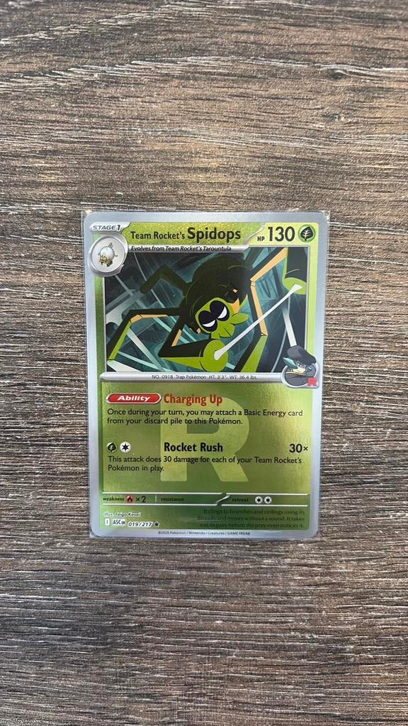 ASC Team Rocket’s Spidops 019/217 R Reverse holo, Ophalen of Verzenden, Zo goed als nieuw