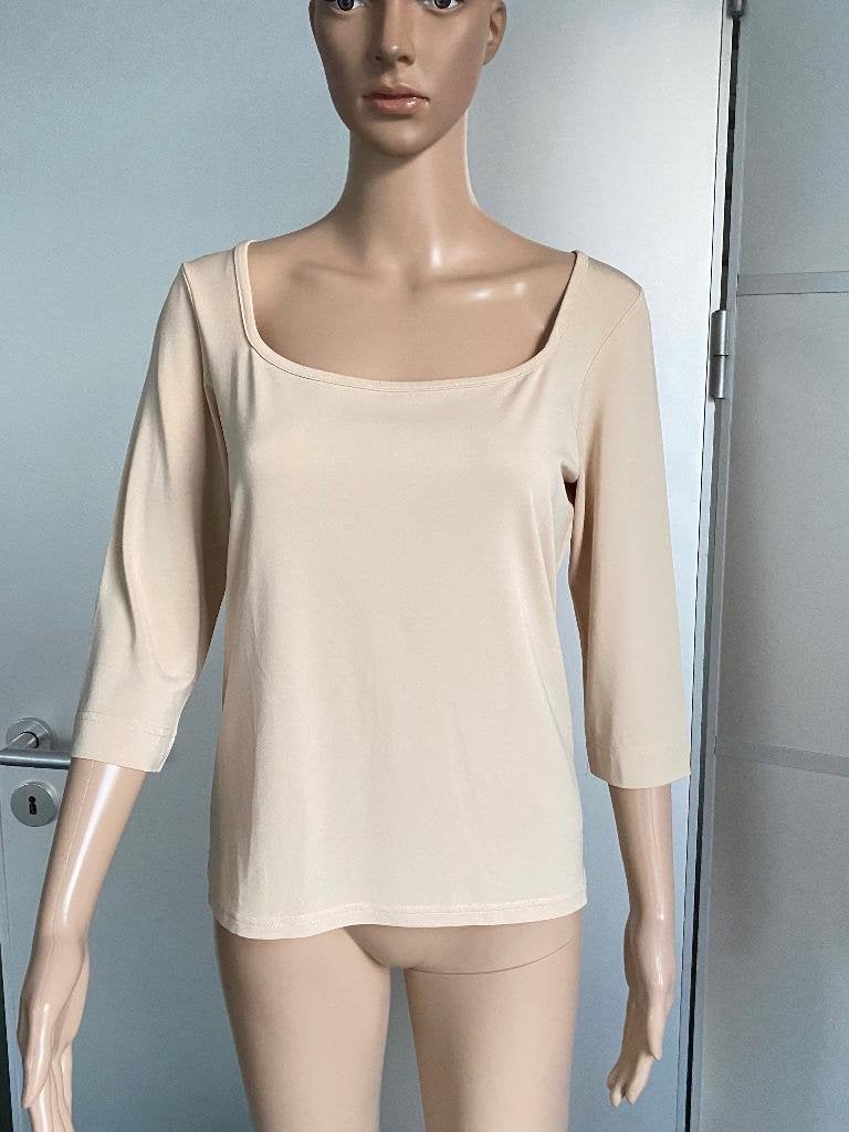 K93 Dieter Heupel maat M=38/40 Top lange mouwen shirt beige, Maat 38/40 (M), Ophalen of Verzenden, Zo goed als nieuw, Lange mouw