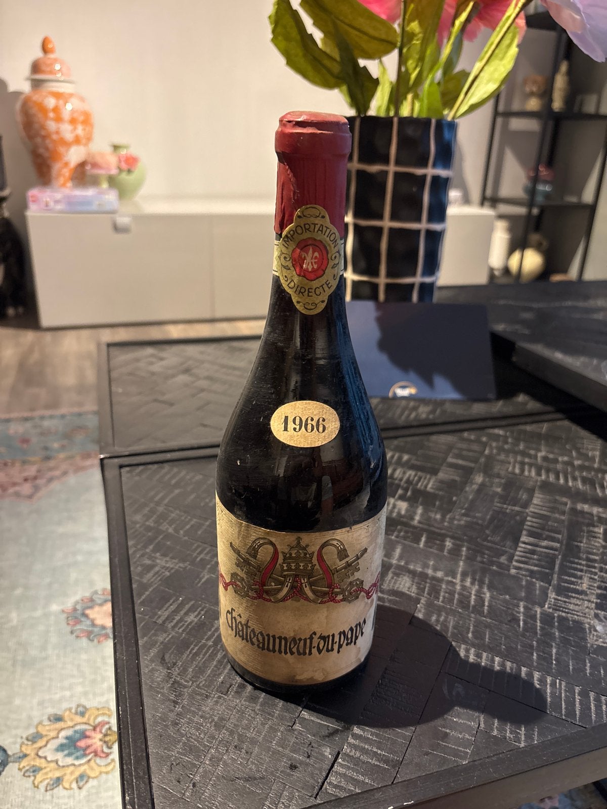 Châteauneuf-du-Pape 1966 - Vintage Rode Wijn, Verzamelen, Gebruikt, Frankrijk, Ophalen of Verzenden, Rode wijn