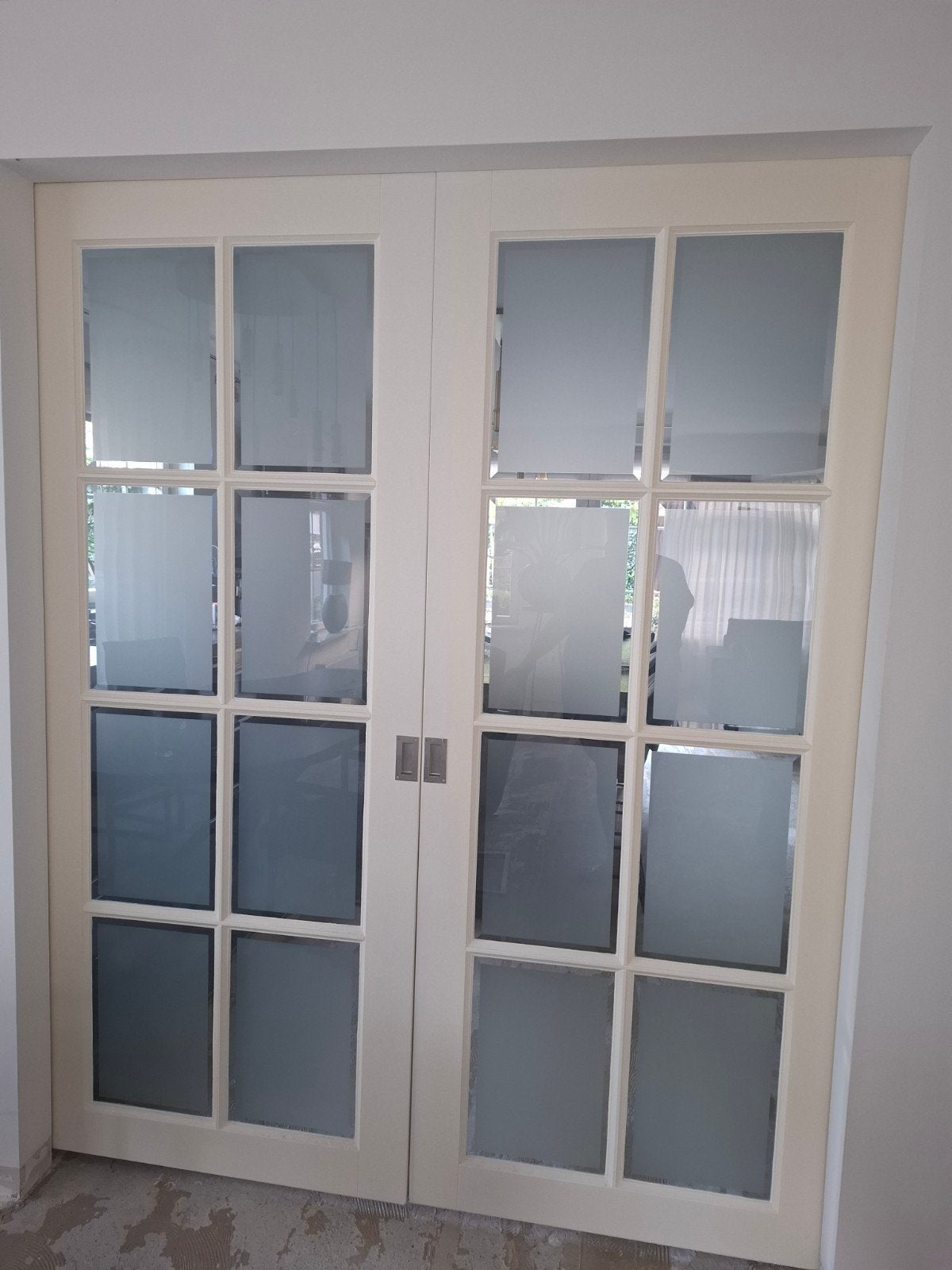 Kamer en suite deuren met matglas, Ophalen, Gebruikt, Binnendeur, Schuifdeur