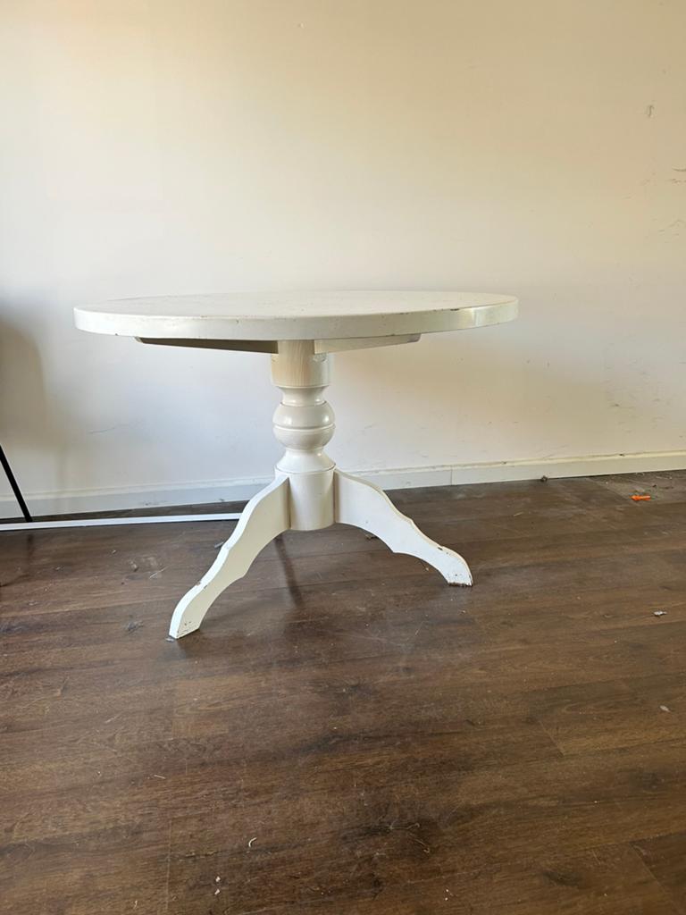 Ronde massief houten tafel, Huis en Inrichting, Tafels | Bijzettafels, Gebruikt, Rond, Ophalen of Verzenden, 75 cm of meer