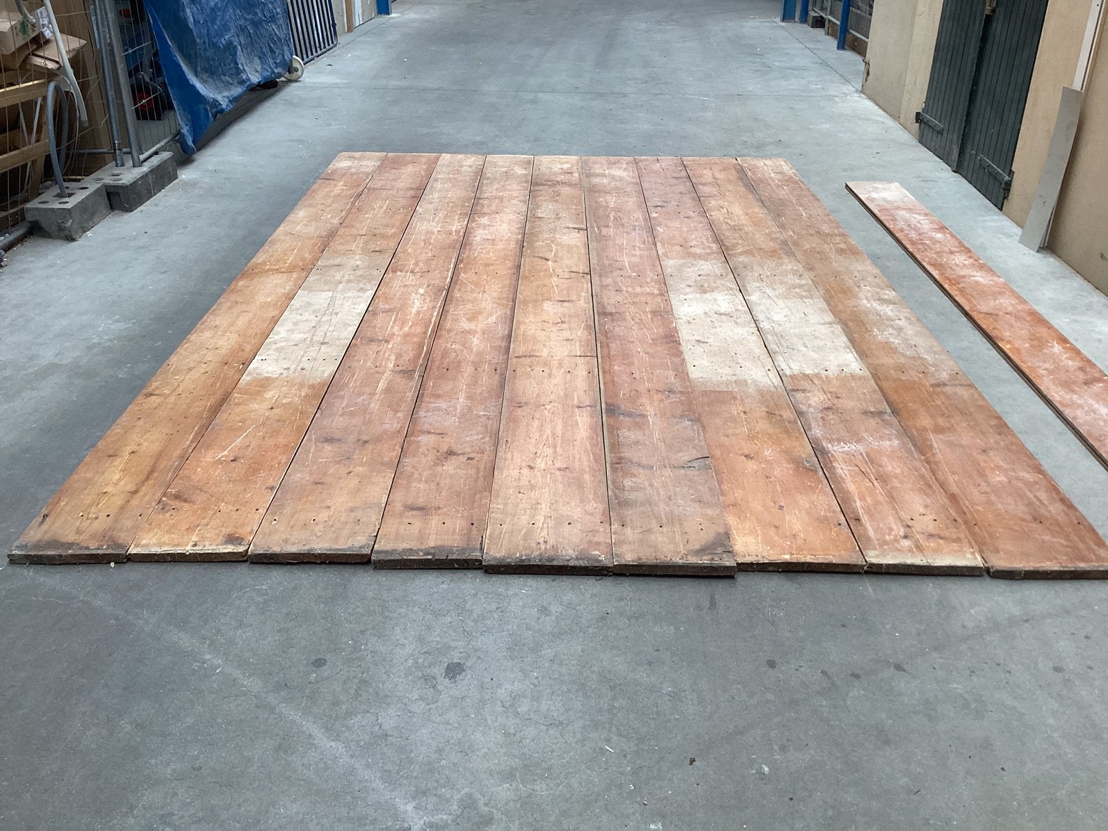 UNIEK!  Antieke houten vloerdelen, Ophalen, Zo goed als nieuw, 10 m² of meer, 10 tot 30 cm