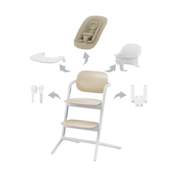 Cybex Lemo 4-in-1 Set met hout - Meegroeistoel, Ophalen of Verzenden, Gebruikt, Meegroeistoel, Aanschuifbaar