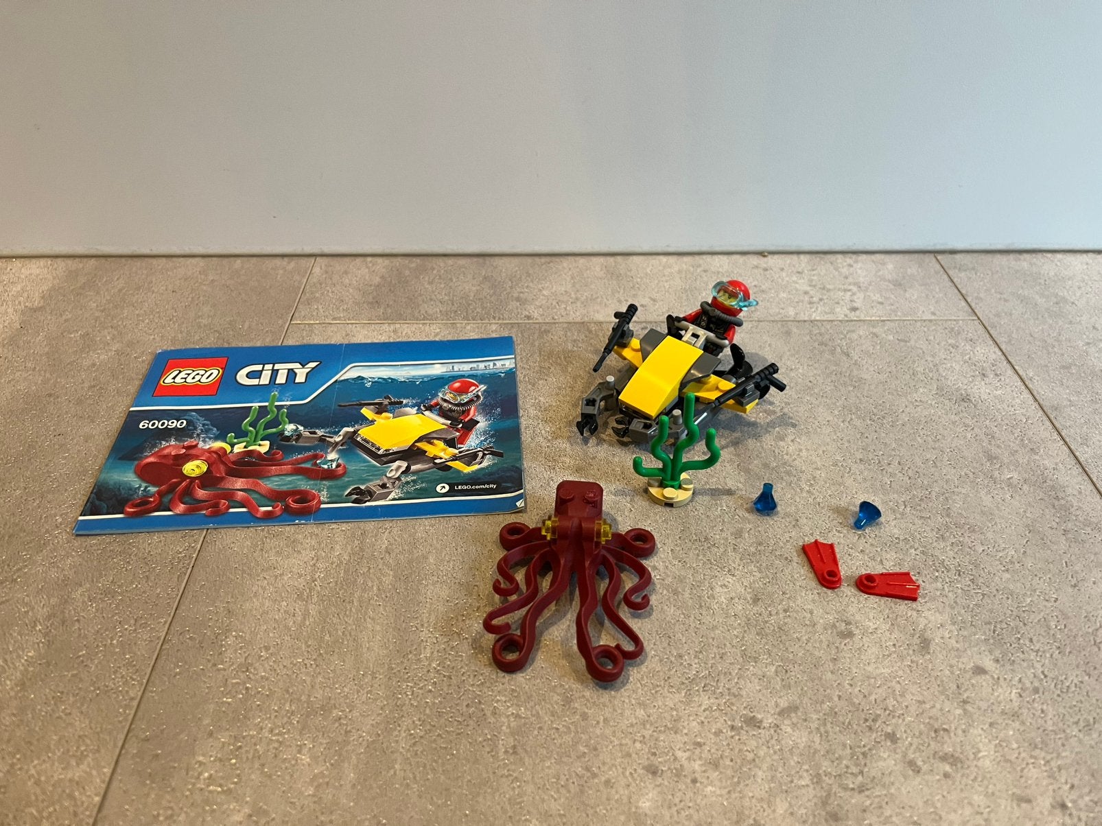 Lego city diepzee duikboot nr 60090, Ophalen of Verzenden, Gebruikt