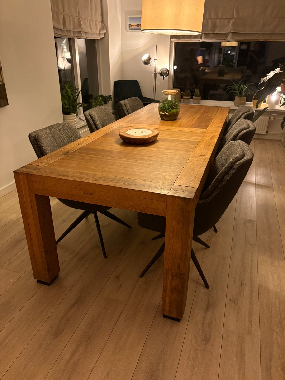 VNU tafel Linteloo 2,60 x 1,00 meter. Geolied eiken., Ophalen, Gebruikt, Eikenhout, 200 cm of meer