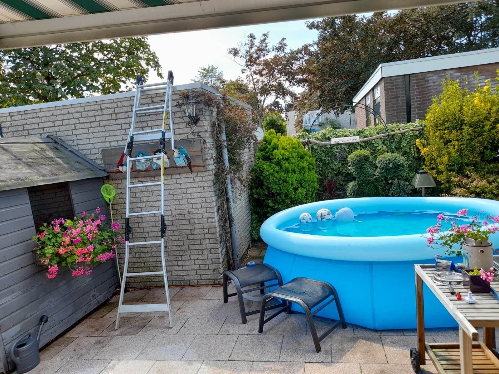 Rond opblaaszwembad met complete accessoires set, Ophalen, Gebruikt, 200 tot 300 cm, Opblaaszwembad